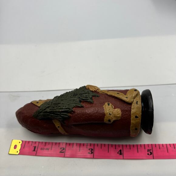 Vtg Folk Art Handmade Wooden Old World Santa Claus Small 5" Figurine Christmas - Picture 3 of 8
